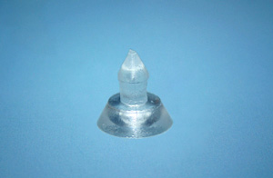 Saugnäpfe Ø 14 mm x 12 mm hoch, mit Zapfen - passend für Loch Ø 5 mm
