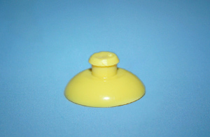 Saugnäpfe Ø 16 mm x 8 mm hoch, mit Zapfen, gelb - passend für Loch Ø 5 mm