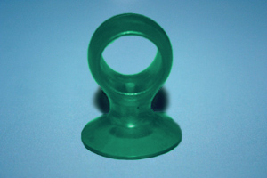 Haftsauger / Saugnapf Ø 30 mm mit Schlaufe Ø 16 mm, grün