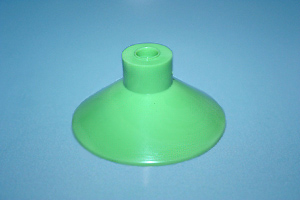 Saugnapf Ø 37,5 mm, grün mit Loch Ø 5 mm x 9 mm tief