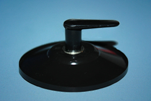 Saugnapf Ø 60 mm schwarz mit Kunststoff- Schraubhaken - schwarz