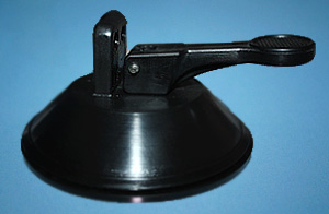 Hebelsauger Ø 100mm mit Kappe und Anschlussflansch, schwarz