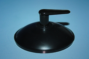 Saughaken Ø 60 mm mit Kappe und Haken Farbe: schwarz
